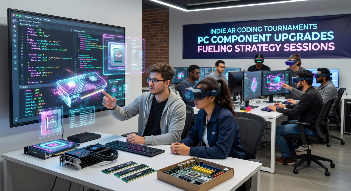 PC components and AR coding setup during a tournament strategy session