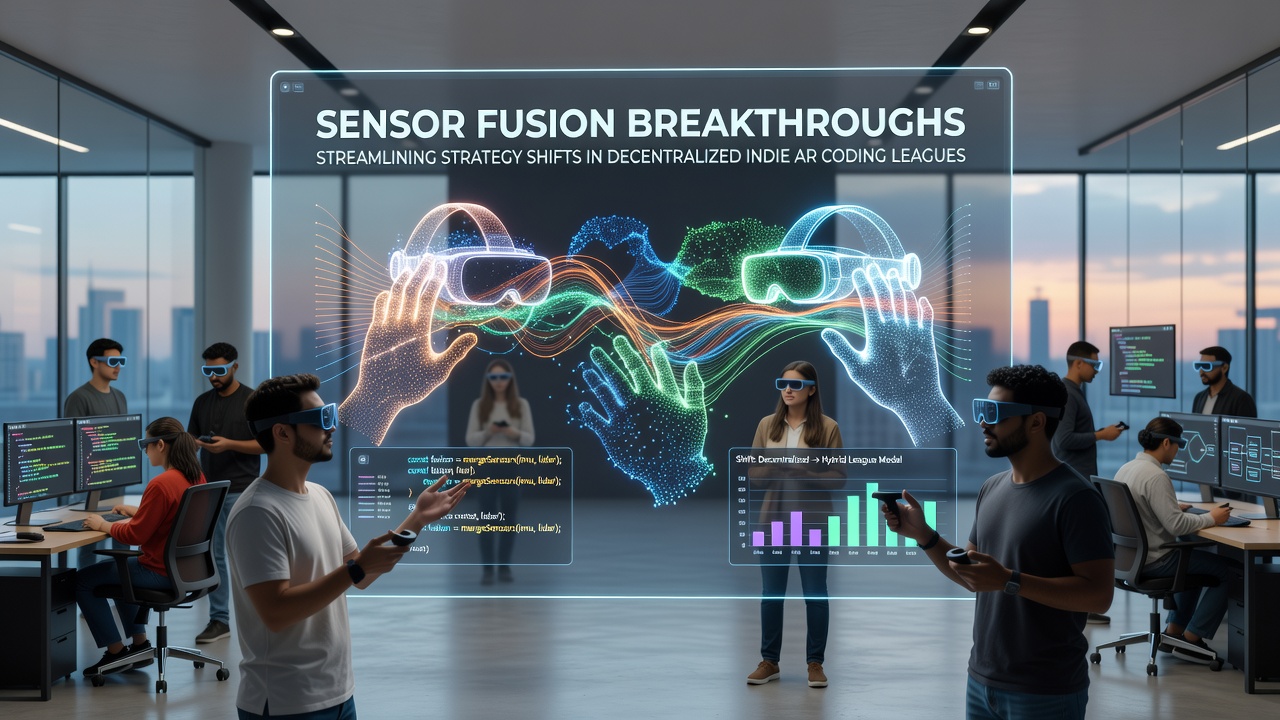 Distributed team members using fused sensor data for collaborative AR coding strategy